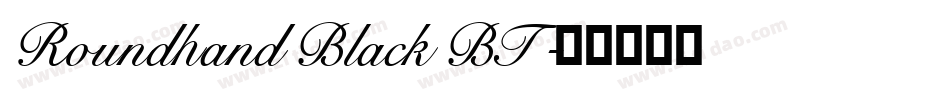 Roundhand Black BT字体转换